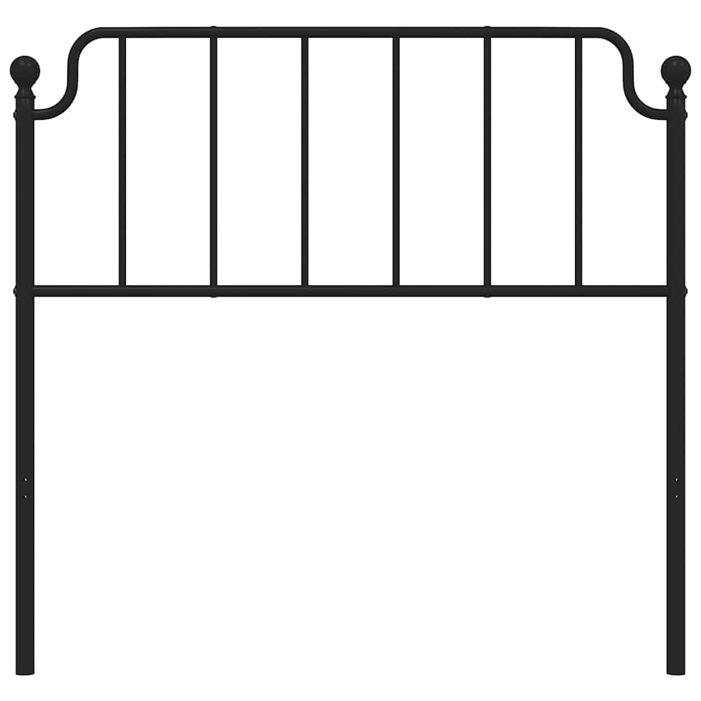 vidaXL Metal Replace Headboard Black 100 cm