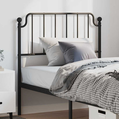 vidaXL Metal Replace Headboard Black 100 cm