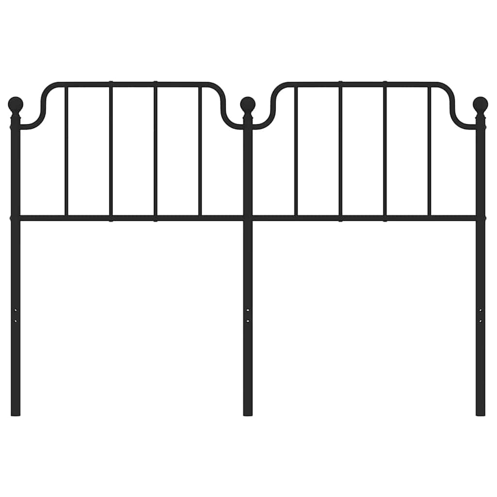 vidaXL Metal Replace Headboard Black 135 cm