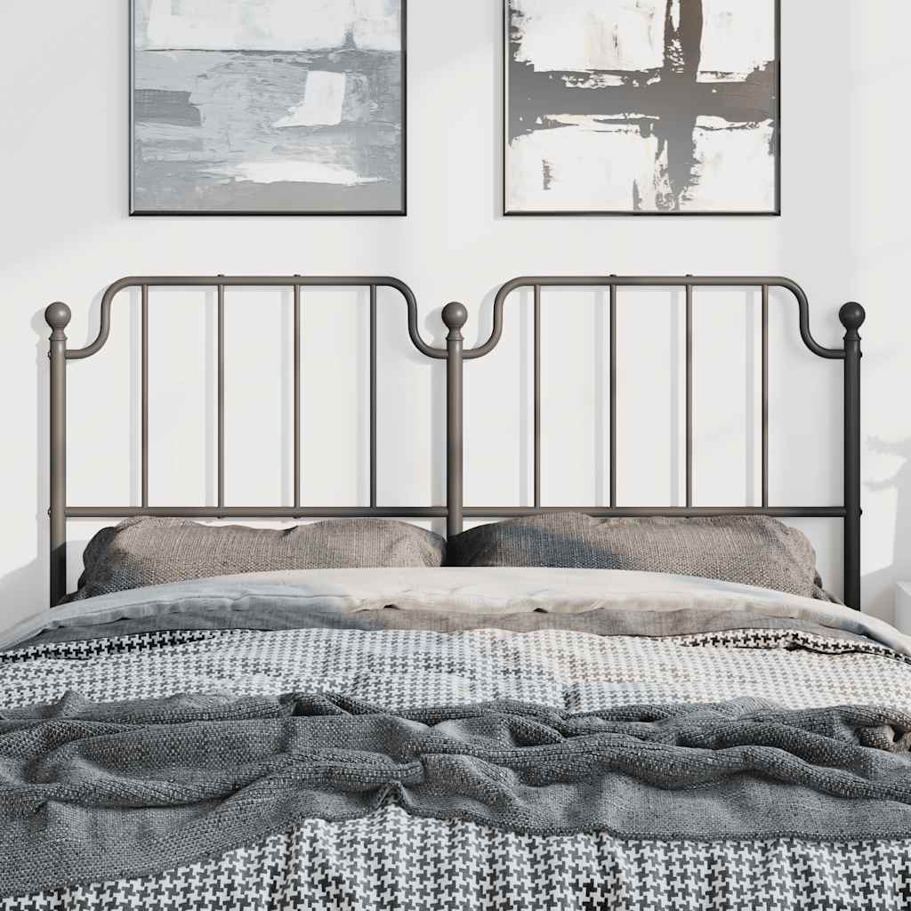 vidaXL Metal Replace Headboard Black 150 cm