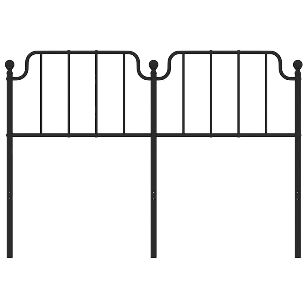 vidaXL Metal Replace Headboard Black 150 cm