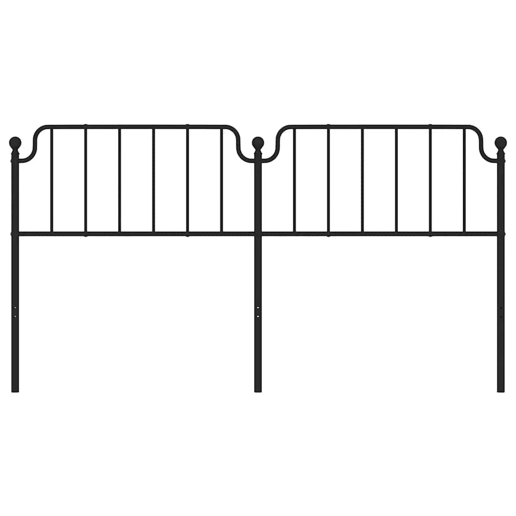 vidaXL Metal Replace Headboard Black 180 cm