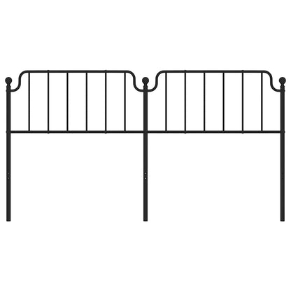 vidaXL Metal Replace Headboard Black 180 cm