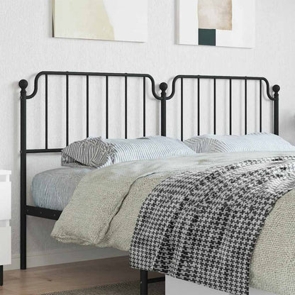 vidaXL Metal Replace Headboard Black 180 cm