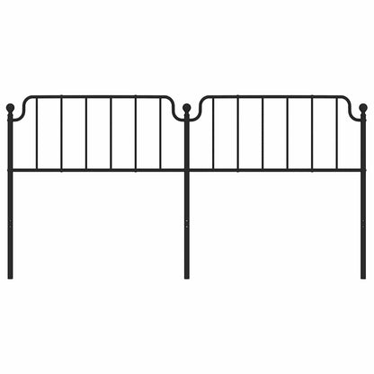 vidaXL Metal Replace Headboard Black 193 cm