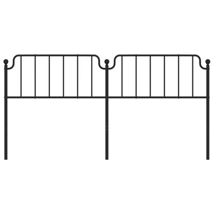 vidaXL Metal Replace Headboard Black 200 cm