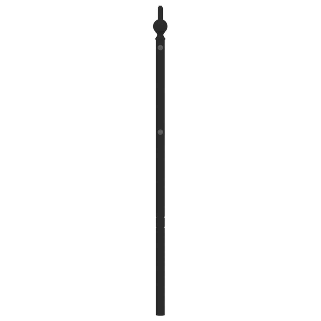 vidaXL Metal Replace Headboard Black 200 cm