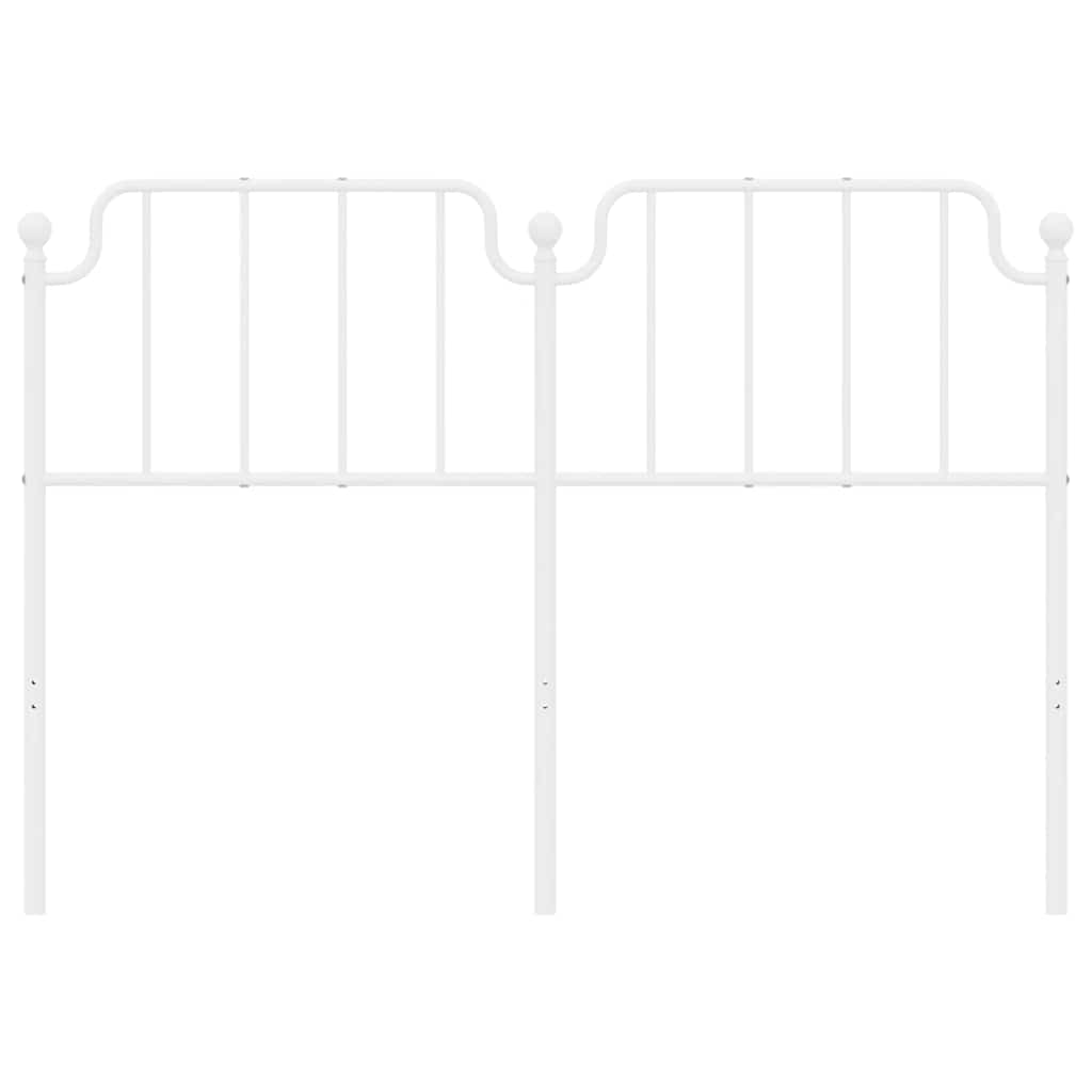 vidaXL Metal Replace Headboard White 135 cm