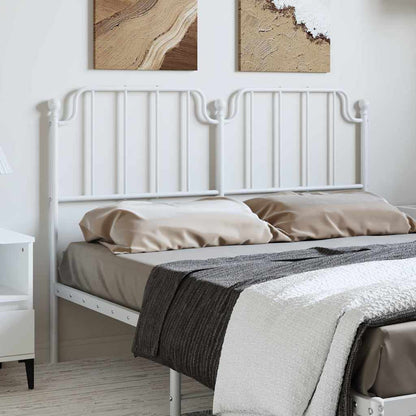 vidaXL Metal Replace Headboard White 135 cm