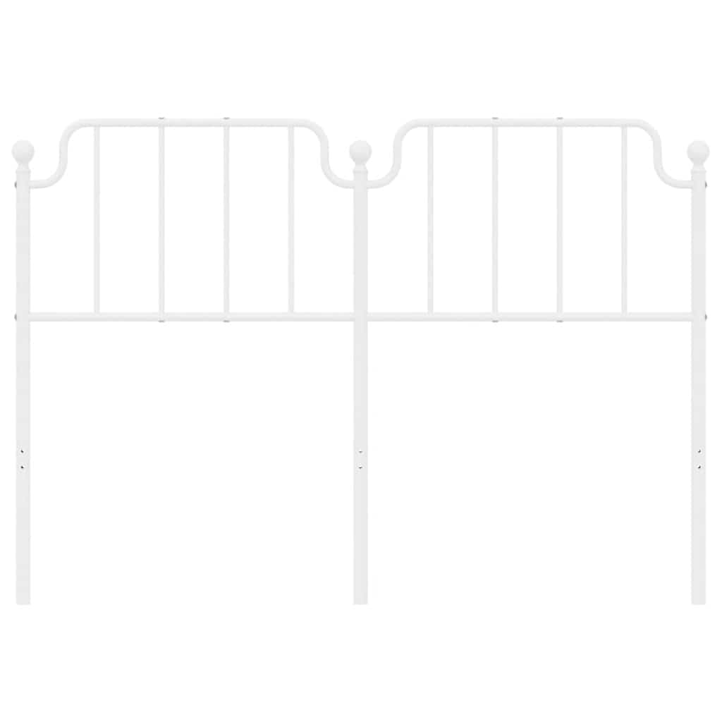 vidaXL Metal Replace Headboard White 150 cm