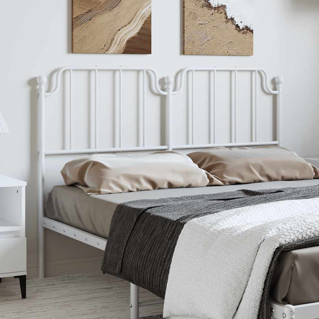 vidaXL Metal Replace Headboard White 150 cm