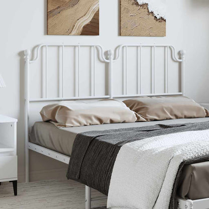 vidaXL Metal Replace Headboard White 150 cm
