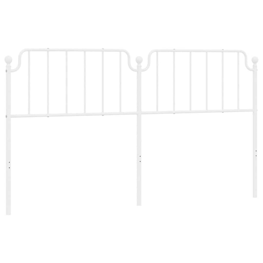 vidaXL Metal Replace Headboard White 180 cm