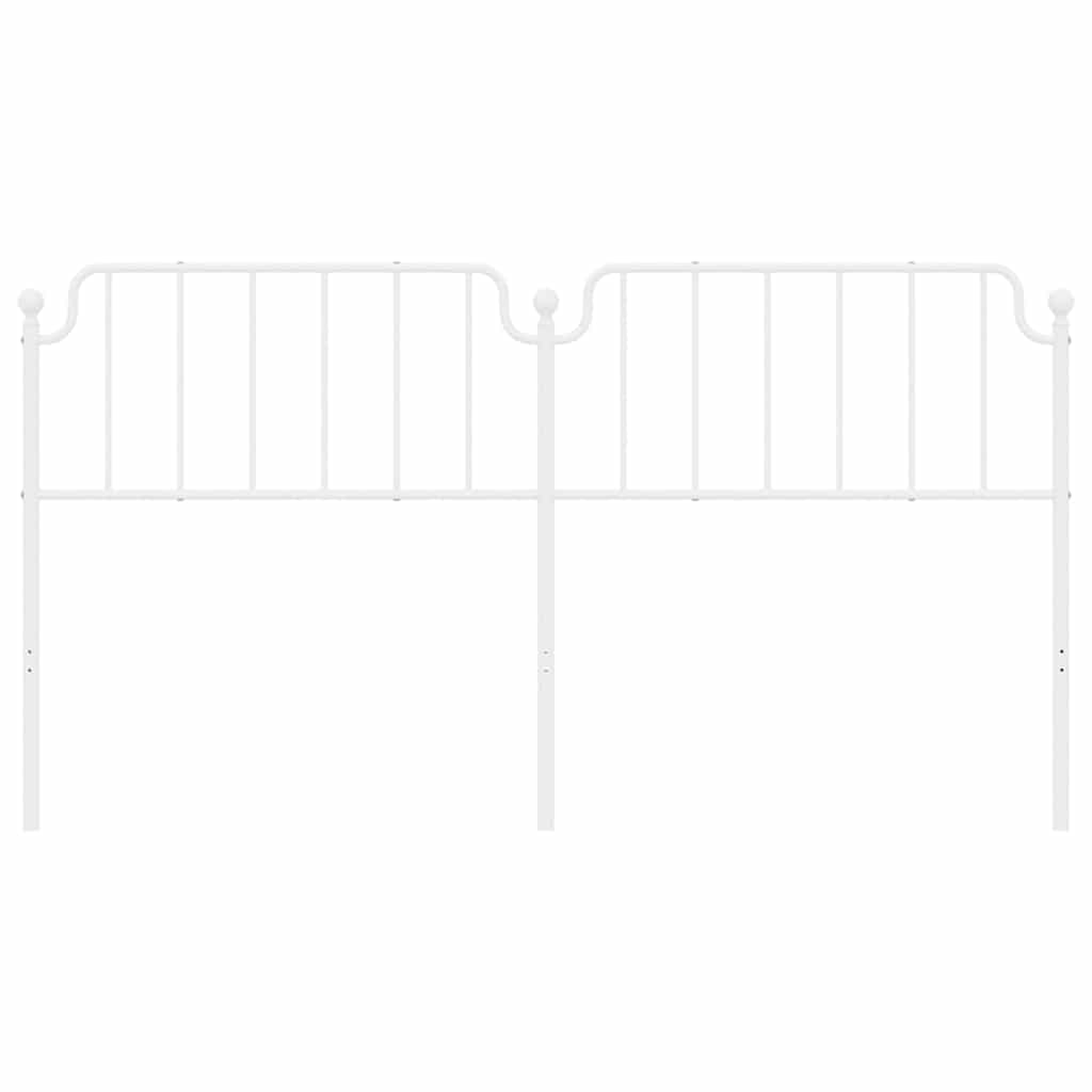 vidaXL Metal Replace Headboard White 180 cm