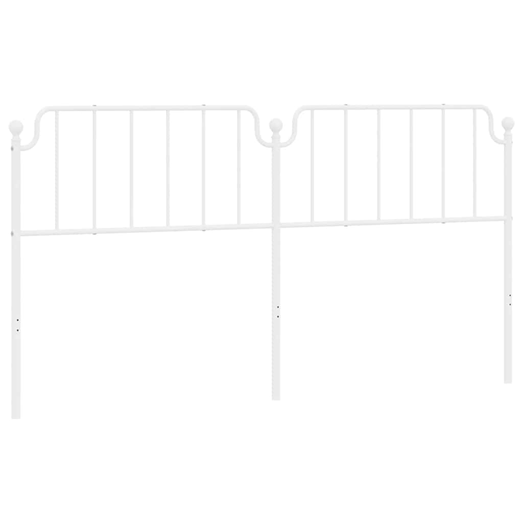vidaXL Metal Replace Headboard White 193 cm