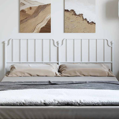 vidaXL Metal Replace Headboard White 193 cm
