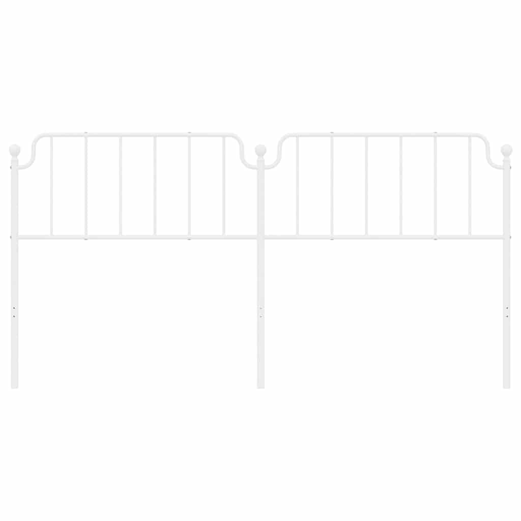 vidaXL Metal Replace Headboard White 193 cm
