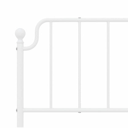 vidaXL Metal Replace Headboard White 193 cm