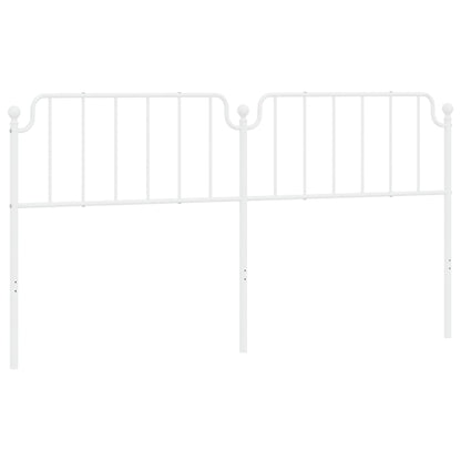 vidaXL Metal Replace Headboard White 200 cm