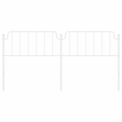 vidaXL Metal Replace Headboard White 200 cm
