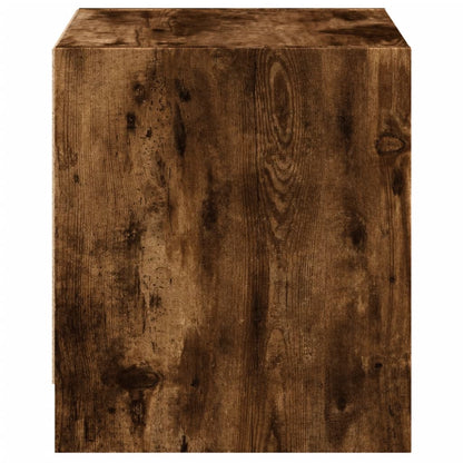 vidaXL Bedside Cabinets with Glass Doors 2 pcs Smoked Oak 35x37x42 cm