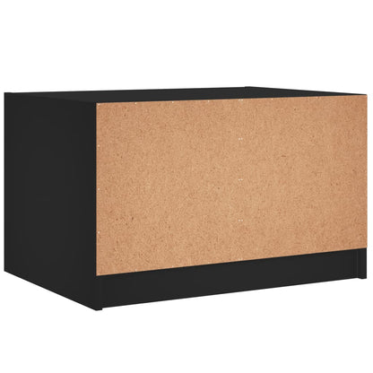 vidaXL Coffee Table with Glass Doors Black 68x50x42 cm