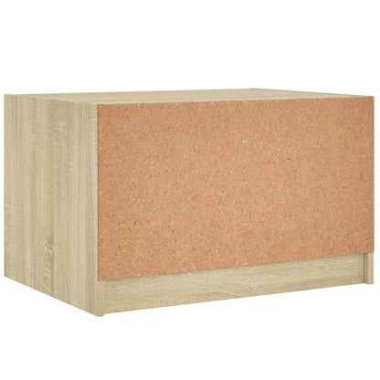 vidaXL Coffee Table with Glass Doors Sonoma Oak 68x50x42 cm