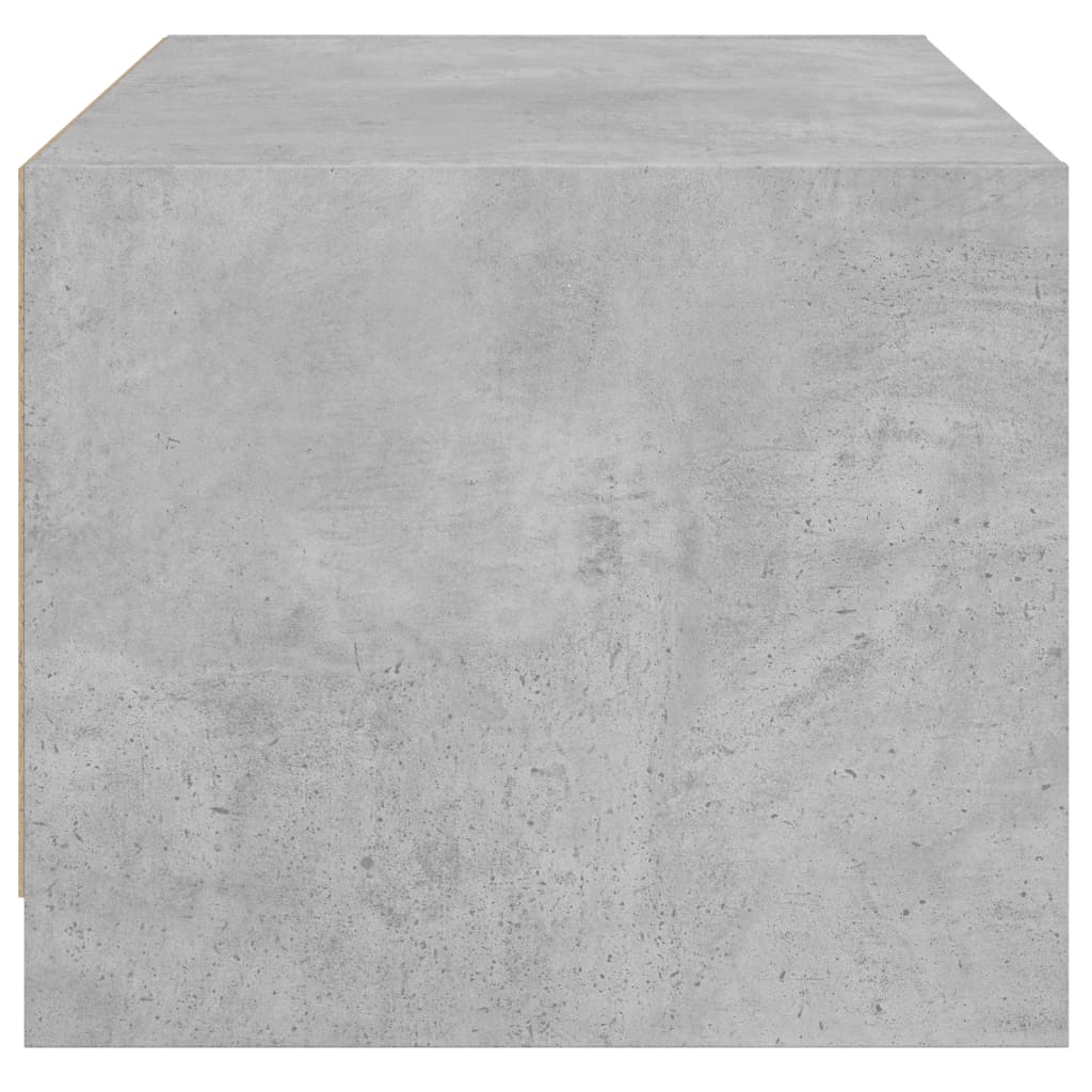 vidaXL Coffee Table with Glass Doors Concrete Grey 68x50x42 cm