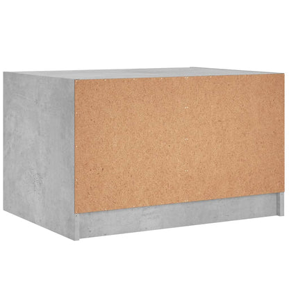 vidaXL Coffee Table with Glass Doors Concrete Grey 68x50x42 cm