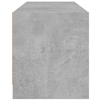 vidaXL TV Cabinet with Glass Doors Concrete Grey 102x37x42 cm