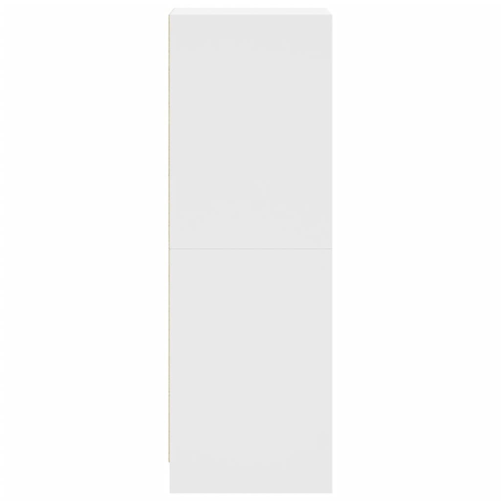 vidaXL Highboard with Glass Doors White 35x37x109 cm