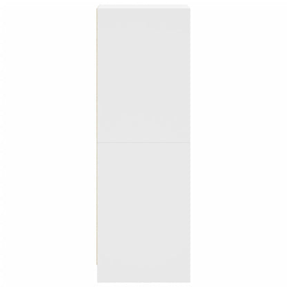 vidaXL Highboard with Glass Doors White 35x37x109 cm