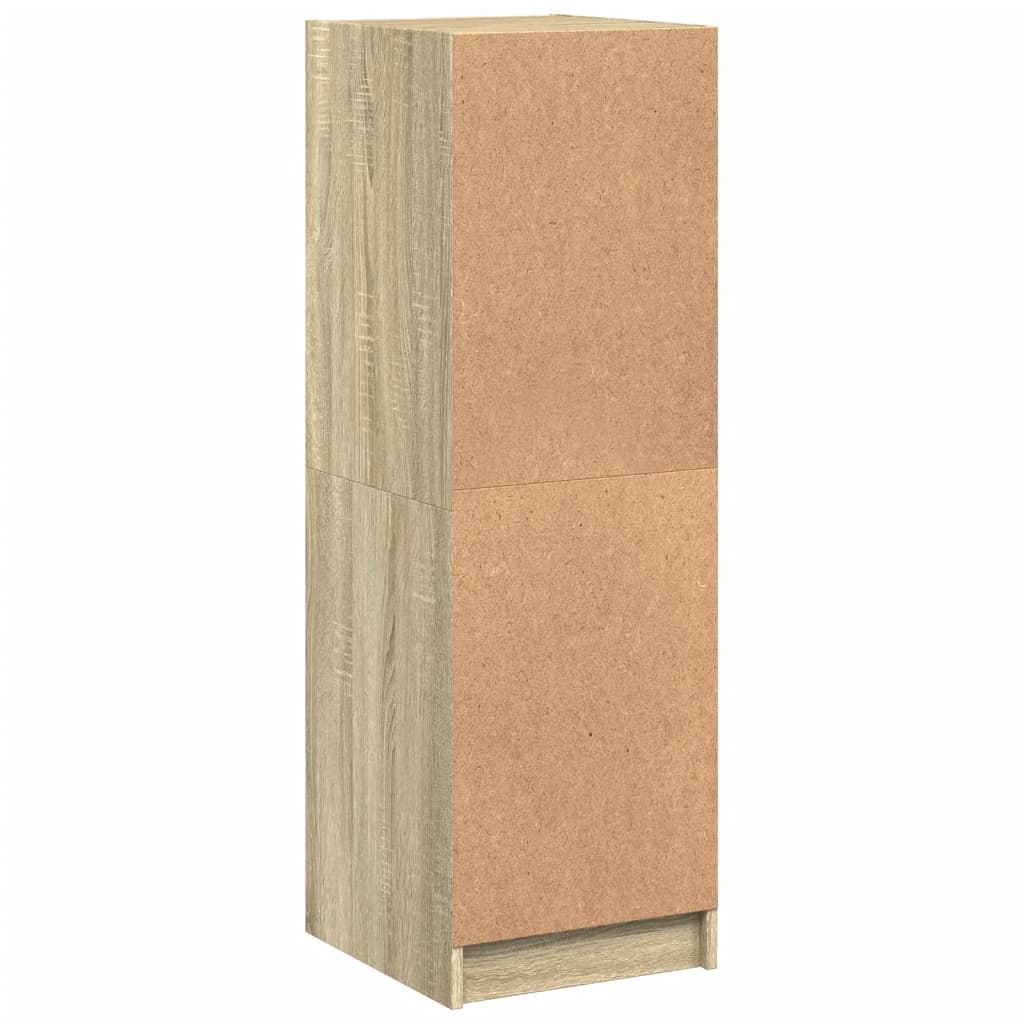 vidaXL Highboard with Glass Doors Sonoma Oak 35x37x109 cm