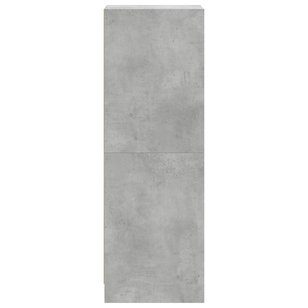 vidaXL Highboard with Glass Doors Concrete Grey 35x37x109 cm