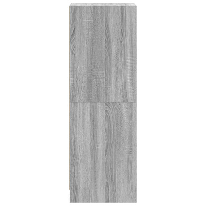 vidaXL Highboard with Glass Doors Grey Sonoma 35x37x109 cm