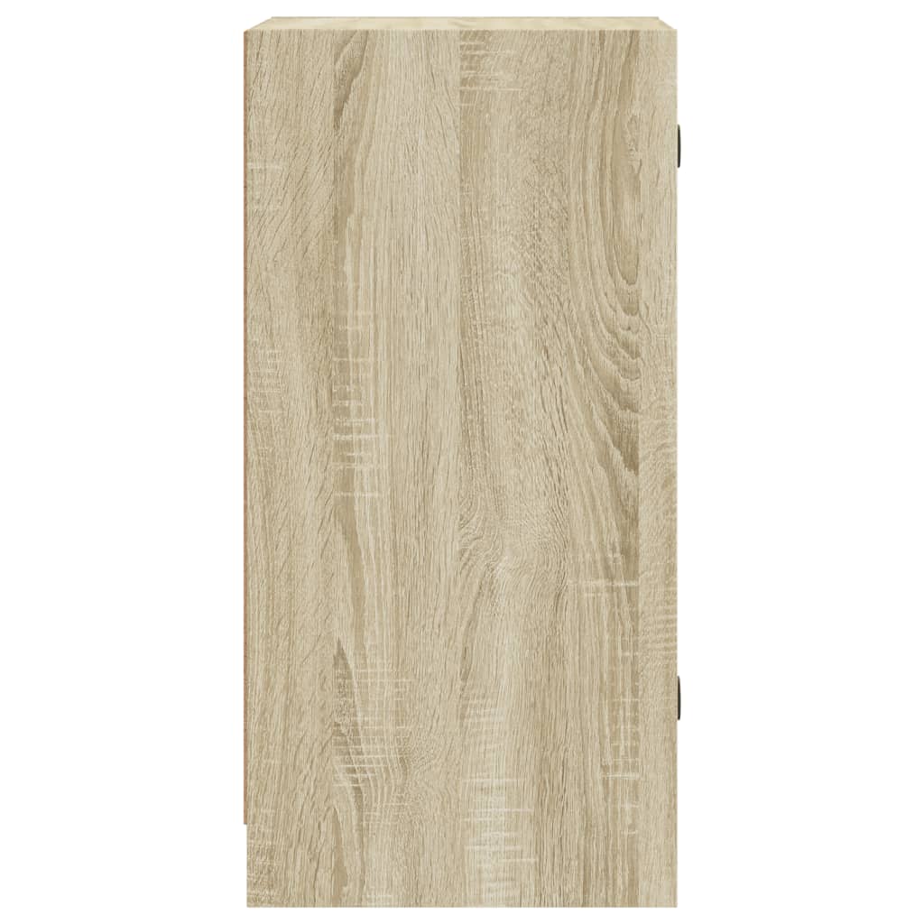 vidaXL Side Cabinet with Glass Doors Sonoma Oak 35x37x75.5 cm