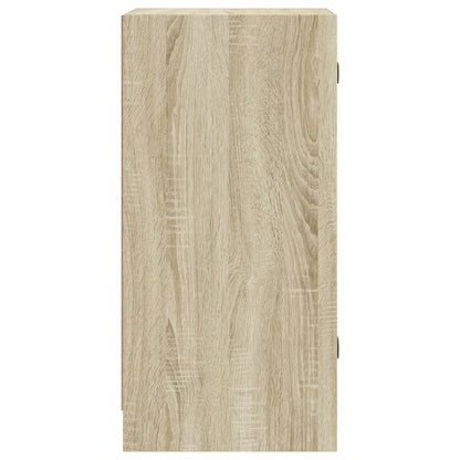 vidaXL Side Cabinet with Glass Doors Sonoma Oak 35x37x75.5 cm