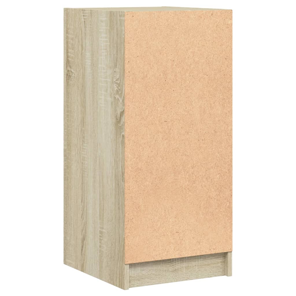vidaXL Side Cabinet with Glass Doors Sonoma Oak 35x37x75.5 cm