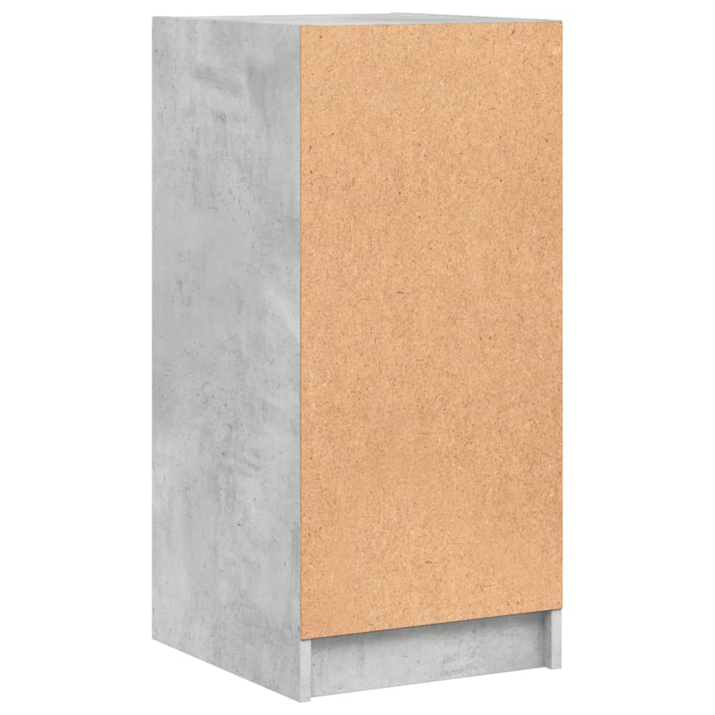 vidaXL Side Cabinet with Glass Doors Concrete Grey 35x37x75,5 cm