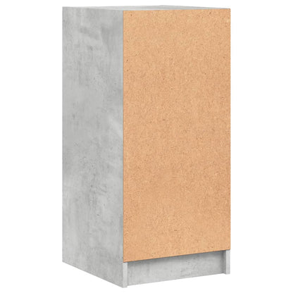 vidaXL Side Cabinet with Glass Doors Concrete Grey 35x37x75,5 cm
