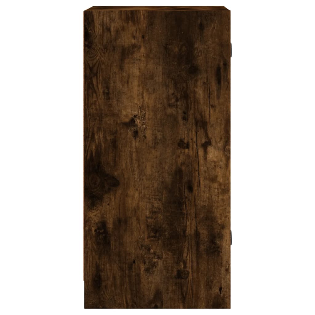 vidaXL Side Cabinet with Glass Doors Smoked Oak 35x37x75,5 cm