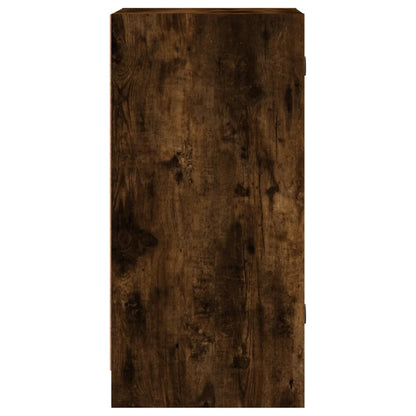 vidaXL Side Cabinet with Glass Doors Smoked Oak 35x37x75,5 cm