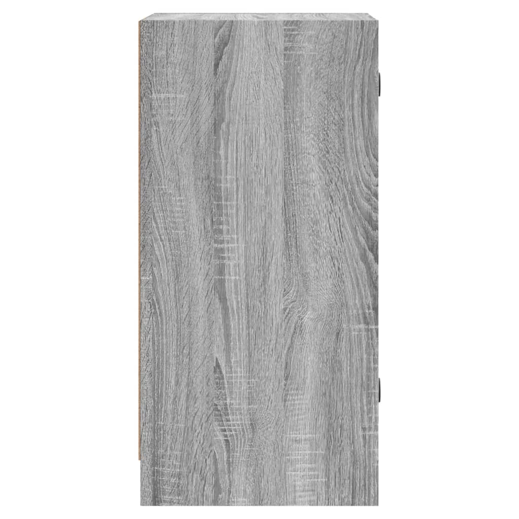 vidaXL Side Cabinet with Glass Doors Grey Sonoma 35x37x75,5 cm