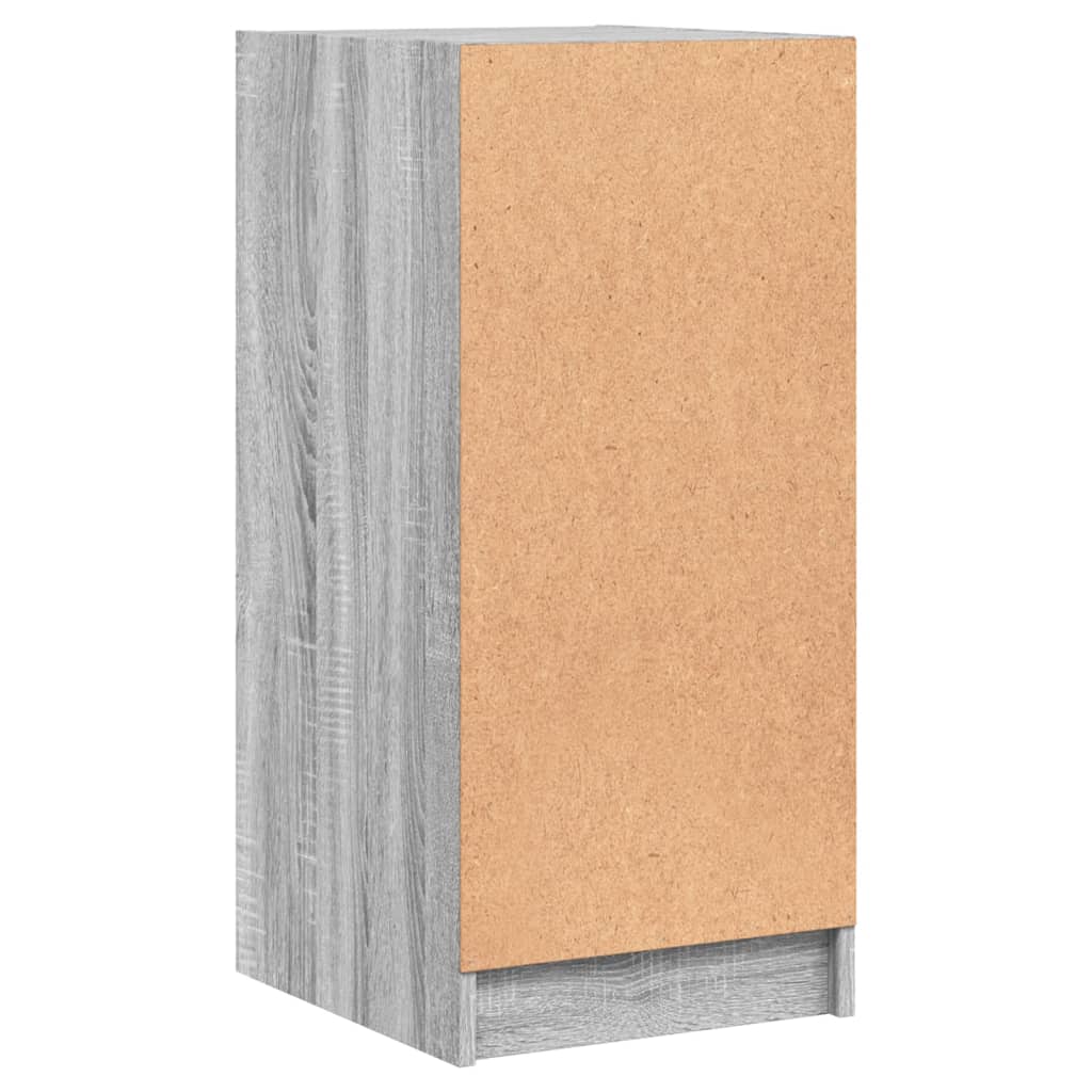 vidaXL Side Cabinet with Glass Doors Grey Sonoma 35x37x75,5 cm