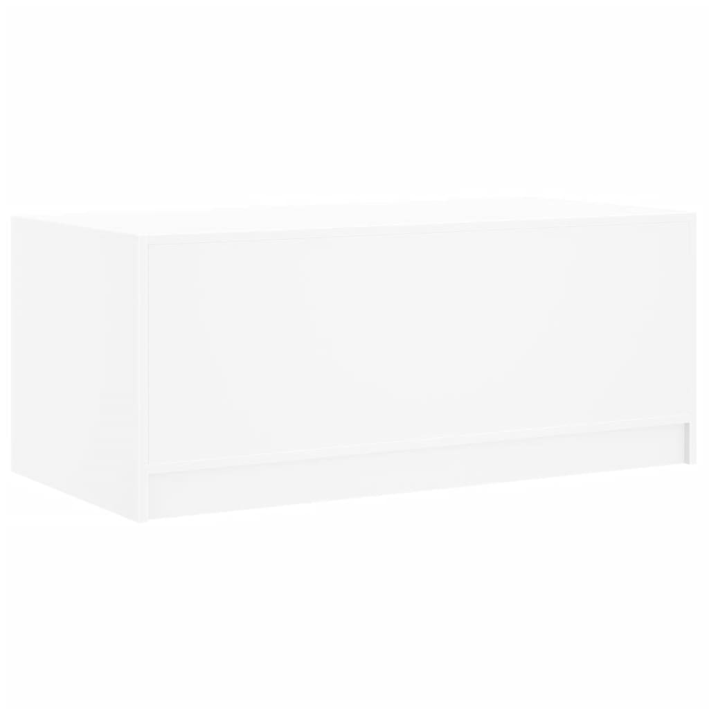 vidaXL Coffee Table with Glass Doors White 102x50x42 cm