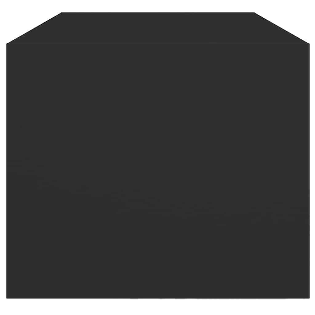 vidaXL Coffee Table with Glass Doors Black 102x50x42 cm