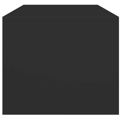 vidaXL Coffee Table with Glass Doors Black 102x50x42 cm