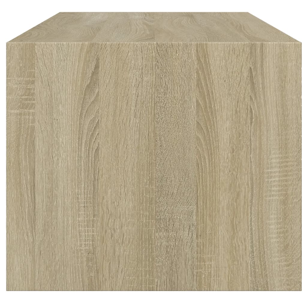 vidaXL Coffee Table with Glass Doors Sonoma Oak 102x50x42 cm