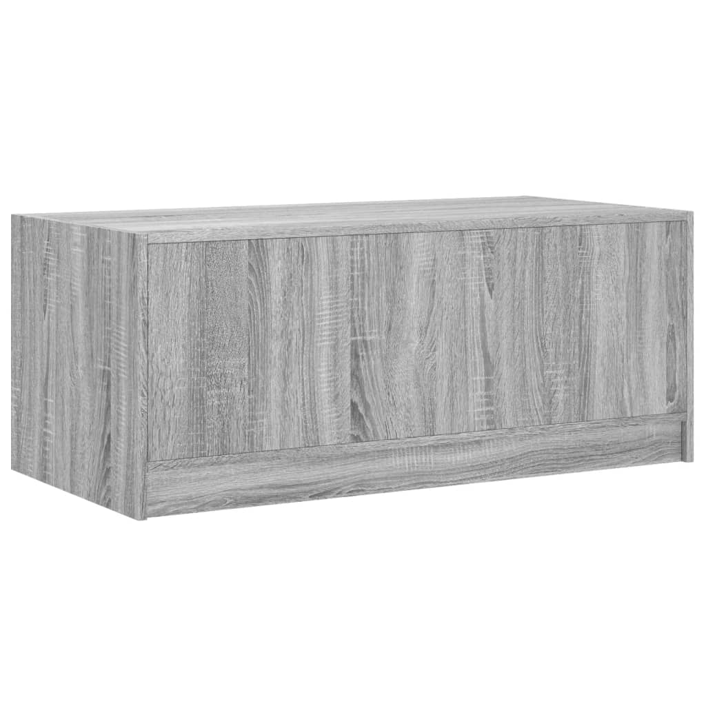 vidaXL Coffee Table with Glass Doors Grey Sonoma 102x50x42 cm