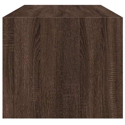 vidaXL Coffee Table with Glass Doors Brown Oak 102x50x42 cm